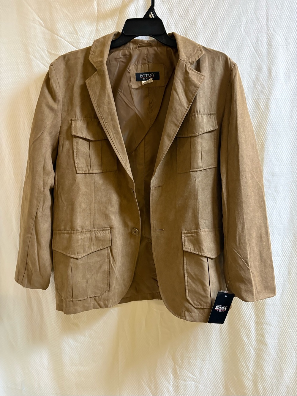 VINTAGE Botany 500 Faux Suede Safari Jacket Men’s Medium NWT’s